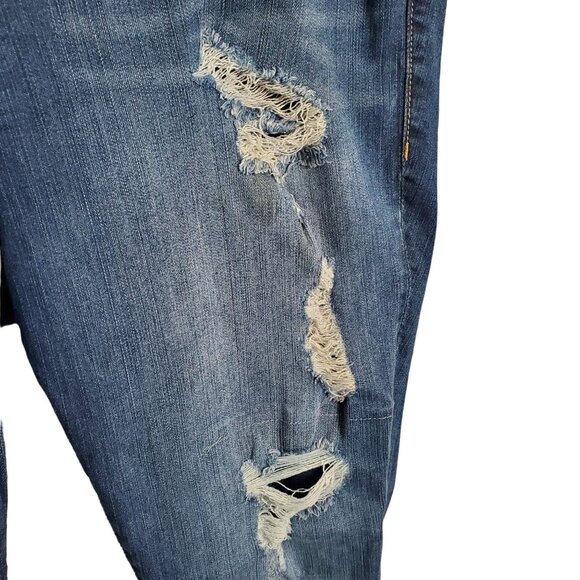 Torrid Premium Size 18R Jeans Boyfriend Distressed Denim Stretch Straight Mid Ri - Picture 7 of 7